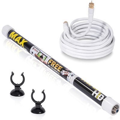 Magic Stick TV Antenna for Smart TV Indoor - Max HD Digital Outdoor Model Antenna for Local Channels, Signals Up to 80 Miles, HDTV with 20ft Coaxial Cable