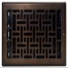 Decor Grates AJL610W-RB Oriental Wall Register, 6x10 Inches, Rubbed Bronze Finish view 2