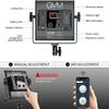 GVM 3 Pack LED Video Lighting Kits with APP Control, Bi-Color Variable 2300K~6800K with Digital Display Brightness of 10~100% for Video Photography, CRI97+ TLCI97 Led Video Light Panel +Barndoor view 3