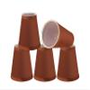 Aspen Creative 32659-5 Small Hardback Empire Shape Chandelier Clip-On Lamp Shade Set (5 Pack), Transitional Design in Redwood, 4" bottom width (2 1/2" x 4" x 5") view 1