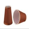 Aspen Creative 32659-2 Small Hardback Empire Shape Chandelier Clip-On Lamp Shade Set (2 Pack), Transitional Design in Redwood, 4" Bottom Width (2 1/2" x 4" x 5") view 1