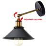 Kiven Dimmable Wall Reading Lamp Swing Arm Wall Sconce with a 6ft Plug-in Cord and 60 Watt Edison Light Bulb (Black) view 3