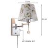 LIN XIAO HAO mayu USB Reading Pull Chain Wall Lamp Swing Arm Light,Bedside Reading Living Room Wall Lamp Light,USB Charging Port,Metal & Cloth Wall Sconces (Size : 30cm22cm) view 2