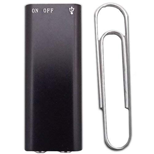 Worlds Smallest Micro Voice Recorder with 90 Hours of Storage | One Touch Voice Recording | 8GB Internal Flash Memory Digital Audio Recorder | Fast 2 Hour Recharge (Black)