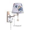 LIN XIAO HAO mayu USB Reading Pull Chain Wall Lamp Swing Arm Light,Bedside Reading Living Room Wall Lamp Light,USB Charging Port,Metal & Cloth Wall Sconces (Size : 30cm22cm) view 1