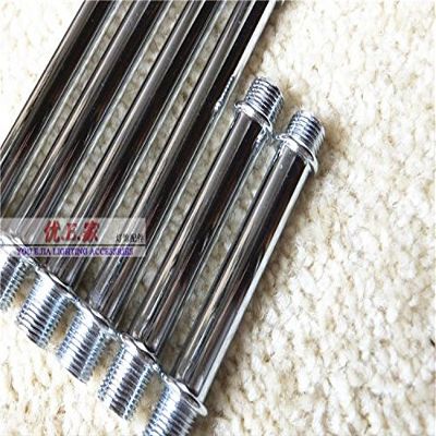 Davitu 2PCS M10 Chrome two doubles head straight tubes connecting tube two M10 outer tooth Lighting Accessories DIY - (Color: 60mm)