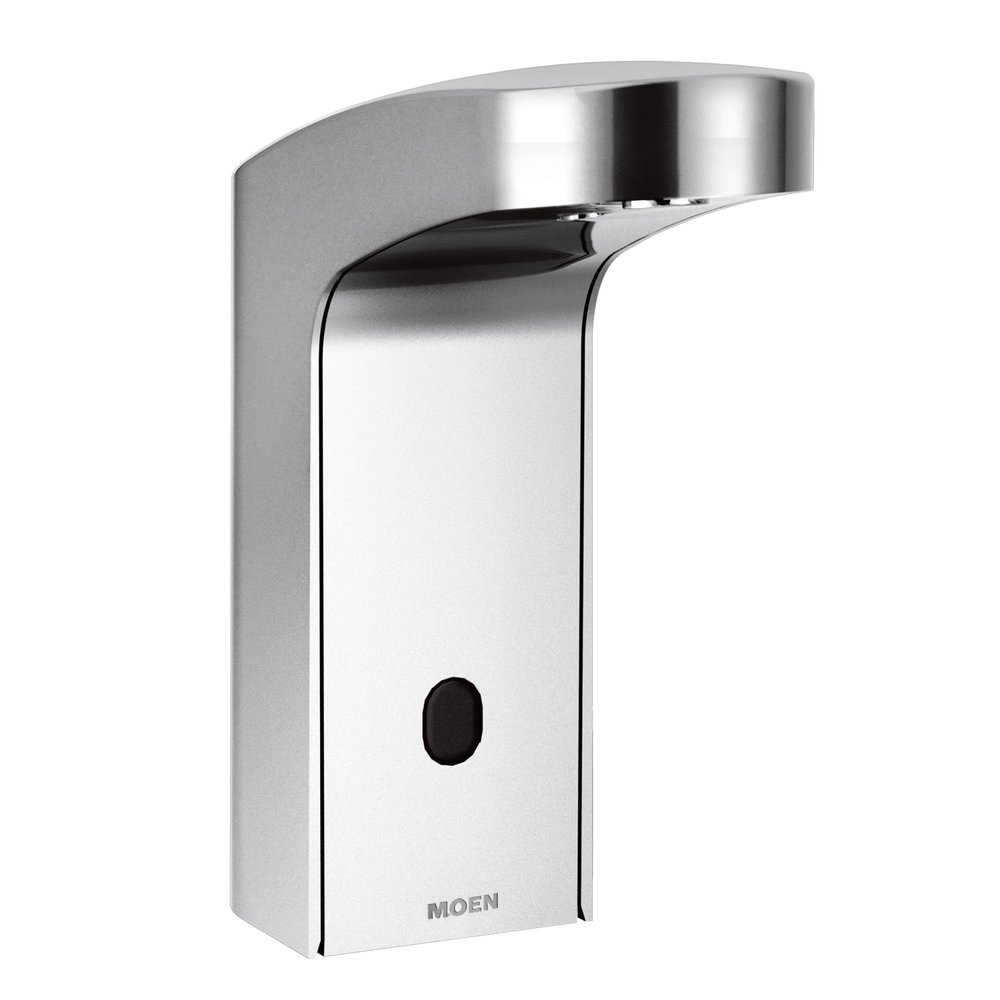 Moen 8551AC Mpower Sensor Operated Single Mount Above Deck Lavatory High Arc Ac Powered Non Mixing Faucet