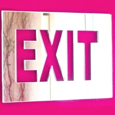 EXIT Mirror Sign - 8 inches x 3 inches