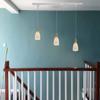 Kiven One Light H-Style Track Mount Pendant Fixture for Kitchen Hanging Lamp - Modern Wood and Matte Glass,Bulb not Included view 4