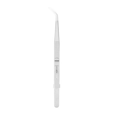 Adjustable Slide lock Antistatic Tweezers, Jewelry Making Tool Anti-slip Design Stainless Steel Tweezers With Lock For Jewelry Electronic Component Holding Repair Tools (Curved)