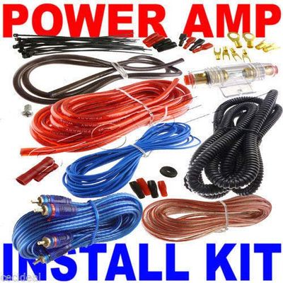 18' 8 Gauge RCA Wire Amp Wiring Fuse Amps Install Kit