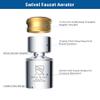 Hibbent NSF/ANSI/CAN 61 Certified Faucet Aerator, CUPC Certification 360 Swivel Kitchen Sink Aerator, Dual-function Sprayer Faucet Head, Faucet Replacement Part 55/64 Inch Female Thread - Chrome view 4