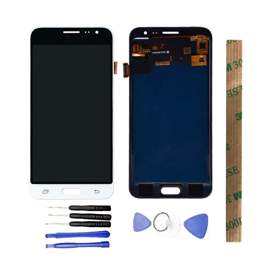 JayTong LCD Display & Replacement Touch Screen Digitizer Assembly with Free Tools for Galaxy J3 2016 J320 J320A J320F J320M White