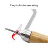 Adjustable Sawbow U-shape Hacksaw, Loaf Cutter Saw Wood Handle With 5 Hand Saw Strings view 3