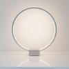 Brightech Circle LED Nightstand Lamp with USB Port  Compact Bed Stand Lamp for Bedroom, Living Room - Modern Asian Table & Desk Lamp on Side & End Tables - Titanium Sliver view 1