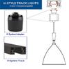 Kiven 1-Light Bell Hanging Pendant Track Mount Light,Black view 3