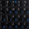 Ukrainian - English Non-Transparent Keyboard Labels Layout Black OR White Background (14x14) for Desktop, Laptop and Notebook (Black Background) view 4