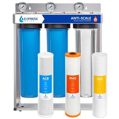 Express Water Whole House Water Filter System, Anti-Scale, 3-Stage