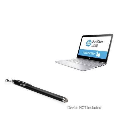 BoxWave Stylus Pen Compatible with HP Pavilion x360 Convertible 2-in-1 (14 in) - EverTouch Capacitive Stylus, Fiber Tip Capacitive Stylus Pen - Jet Black