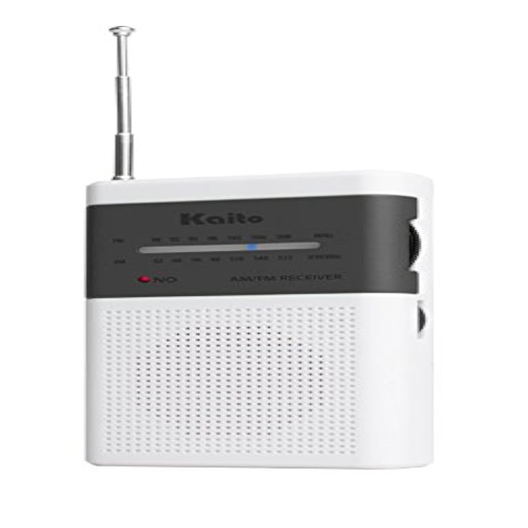 Kaito KA230 AM FM Portable Radio with Great Reception and Design (White)