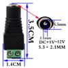 zdyCGTime DC 5.5 X 2.1mm Adapter - 2.1mm to 5.5mm Female Barrel Power Jack to 2 Pin/Way Female Bolt Screw Type Terminals Connector for CCTV Security Camera, LED Strip Light (20 Pack) view 2