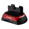 Tccmebius Hard Drive Docking Station, TCC-S862-US USB 2.0 to 2.5 3.5 Inch SATA IDE Dual Slots External Enclosure with All in 1 Card Reader and USB 2.0 Hub for 2.5" 3.5" IDE SATA I/II/III HDD SSD view 1