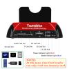 Tccmebius Hard Drive Docking Station, TCC-S862-US USB 2.0 to 2.5 3.5 Inch SATA IDE Dual Slots External Enclosure with All in 1 Card Reader and USB 2.0 Hub for 2.5" 3.5" IDE SATA I/II/III HDD SSD view 3