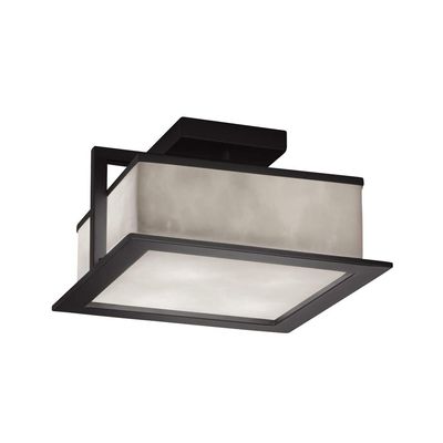 Justice Design Group Lighting CLD-7517W-MBLK Laguna Flush-Mount, Matte Black