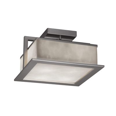 Justice Design Group Lighting CLD-7517W-NCKL Laguna Flush-Mount, Brushed Nickel