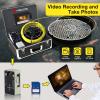 Pipe Pipeline Inspection Camera, Drain Sewer Industrial Endoscope HBUDS Waterproof IP68 Snake Video System with 7 Inch LCD Monitor 1000TVL Camera view 3