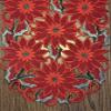 Doily Boutique Christmas Table Runner with Red Cutwork Poinsettias, Size 34 x 15 inches view 4