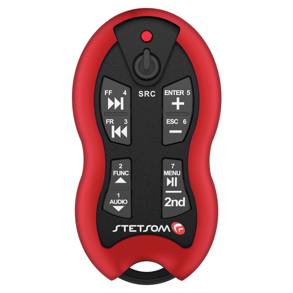 Stetsom SX2 - Universal Remote Control, Infrared, Long Range (1640 ft), 16 Functions, Learning Mode, Compatible with Car Audio Head Units, Home Devices and Video Equipment