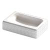 Gedy Marrakech Faux Leather Soap Dish, Pearl White view 1
