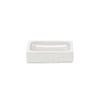 Gedy Marrakech Faux Leather Soap Dish, Pearl White view 2