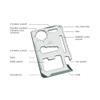 10 - Pack - 11 in 1 Function Compact Outdoor, Hiking, Camping, Emergency, Survival Card Multitool view 1