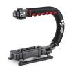 Zeadio Video Action Stabilizing Handle Grip Handheld Stabilizer with Cold-Shoe Mount for All DSLR Camera Camcorder view 1