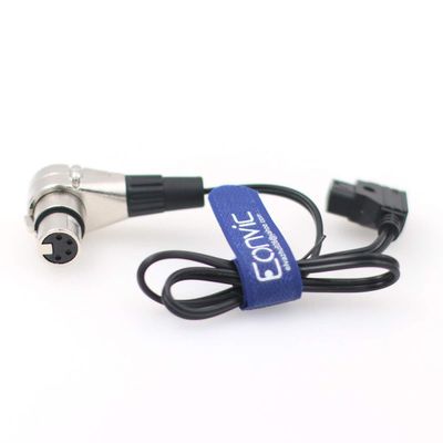 Eonvic D-Tap Male to 4 Pin XLR Female Right Angle Adapter Power Cable for DSLR Camcorder (Straight Cable)