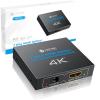 eSynic Portable 4K/30HZ HDMI Splitter Plug&Play 2 Way HDMI Splitter 1 in 2 Out [Only Mirror No Extend Mode] Support HDMI 1.4 Version With Metal Shell for HDTV PS4 Blu-ray Player Laptop Gaming Consoles view 1