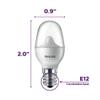 Philips LED Flicker-Free C7 Night Light Bulb, Non-Dimmable, 30 Lumen, Soft White Light (2700K), .05W=7W, E12 Base - Pack of 12 view 2