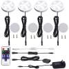 AIBOO LED Under Cabinet Lighting Kit 4 Packs of 12V Puck Lights with RF Dimmable Wireless RF Remote Control for Kitchen Counter Accent Lighting(Daylight White) view 1