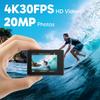 AKASO EK7000 4K30FPS 20MP WiFi Action Camera with EIS Ultra HD 131FT Waterproof Underwater Camera Remote Control 4X Zoom Support External Microphone view 2
