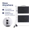 Delxo Portable Collapsible Lightweight Alloy Steel 2 Step Mini Stool Stepladder with Anti Slip Carry Hand Grip and Wide Pedal for Indoor Use, White view 4