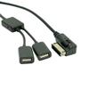 Car Media in AMI MDI Dual AUX Flash Drive Adapter Cable Compatible with A4 A6 Q5 Q7 V-W view 2