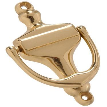 The Hillman Group 852392 4 Door Knocker - Solid Brass - Bright Brass Finish 1-Pack (2)
