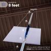 Clik Clik Magnet Single Button Telescoping Pole - Blue Color - Aluminum & Fiberglass - Standard Threaded Top with Telescopic Section view 2