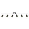 Globe Electric 59086 6-Light Foldable Track Lighting, Oil Rubbed Bronze Finish, Adjustable Champagne Glass Heads, Ceiling Light Fixture for Kitchen Island, or Dining Room, GU10 Base, Timeless view 1