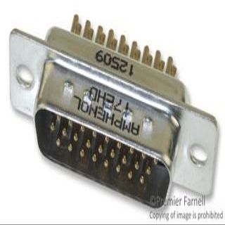 AMPHENOL COMMERCIAL PRODUCTS 17EHD026PAA000 D SUB CONNECTOR, HIGH DENSITY, 26POS, PIN (50 pieces)