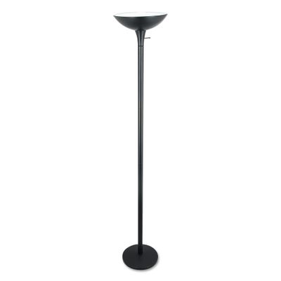 Alera ALE Torchier Floor Lamp, 72" High, Black