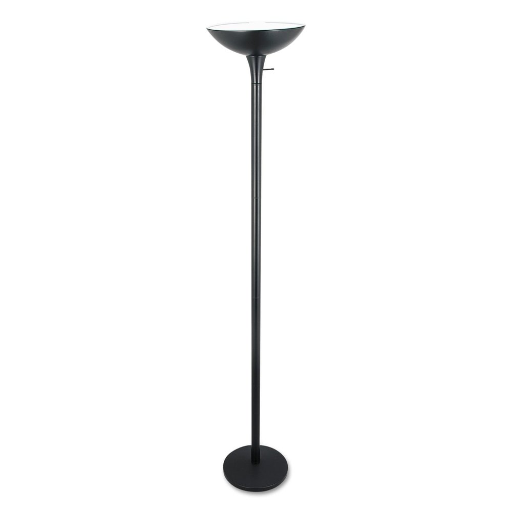 Alera ALE Torchier Floor Lamp, 72" High, Black