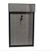 Qualarc WF-P010 Woodlake Wall Mount Rectangular Galvanized & Stainless Steel Locking Mailbox, Black/Silver view 2